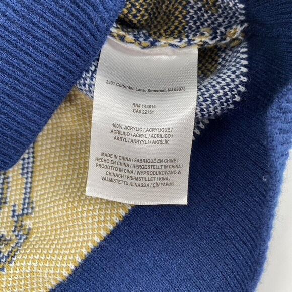 Los Angeles LA Rams NFL Sz S Mens Holiday X-Mas Sweater Graphic Print Blue Gold - Picture 4 of 9